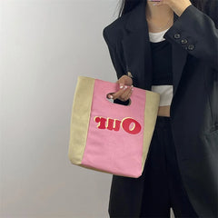 Retro Canvas Clutch Purse Handbag Women Environmental Shopping Shoulder Bag