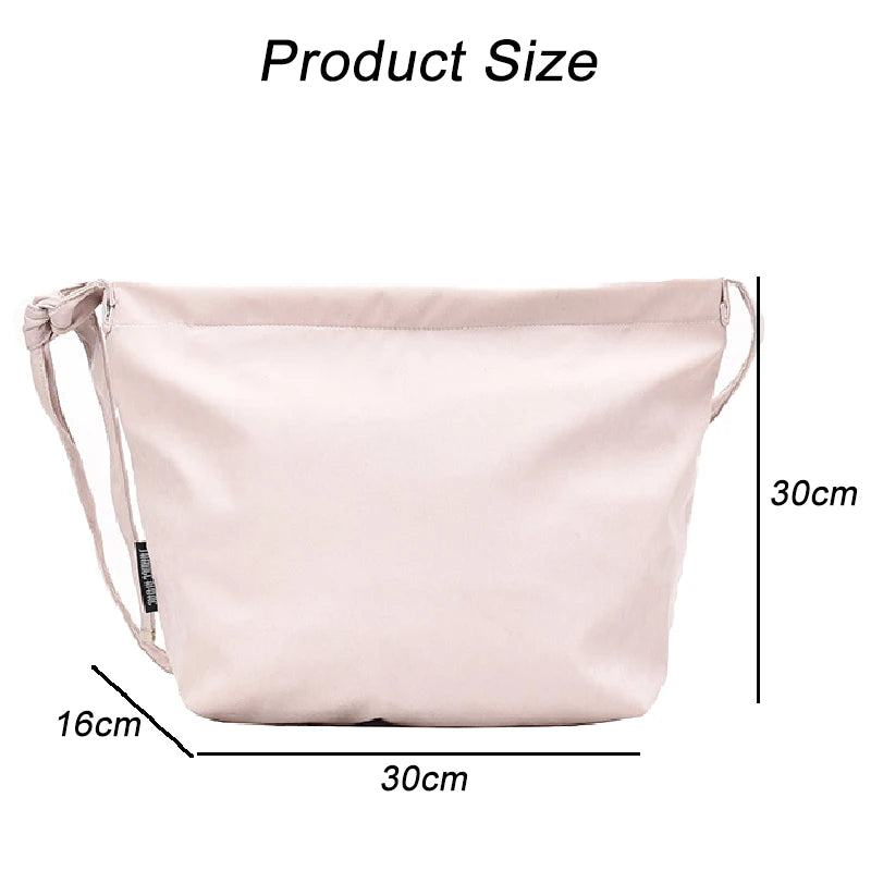 Retro Canvas Messenger Bag Large Capacity Female Handbag Tote