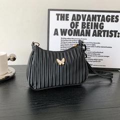Retro Women's Shoulder Underarm Bags Casual Half Moon Bag