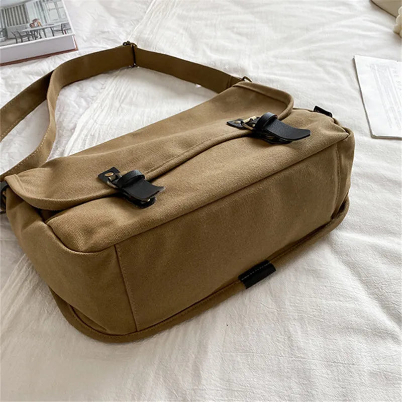 Canvas Postman Bag Large Capacity Crossbody Bags for Women