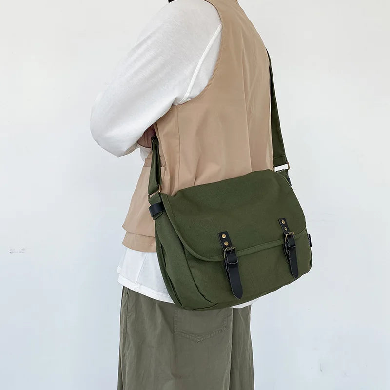 Canvas Postman Bag Large Capacity Crossbody Bags for Women