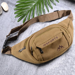 Retro Canvas Waist Pack Outdoor Mobile Phone Wallet