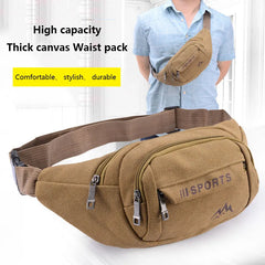 Retro Canvas Waist Pack Outdoor Mobile Phone Wallet