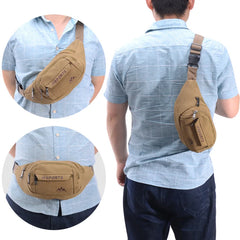 Retro Canvas Waist Pack Outdoor Mobile Phone Wallet