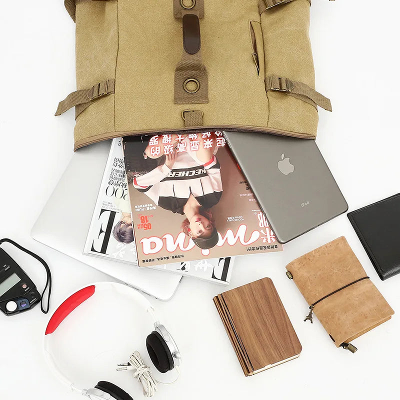 Retro Outdoor Rucksack Backpack for Men and Women