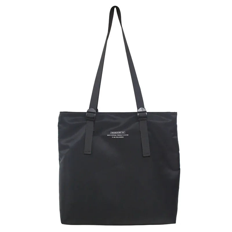 Vintage Nylon Shoulder Bag for Women Men Waterproof Tote