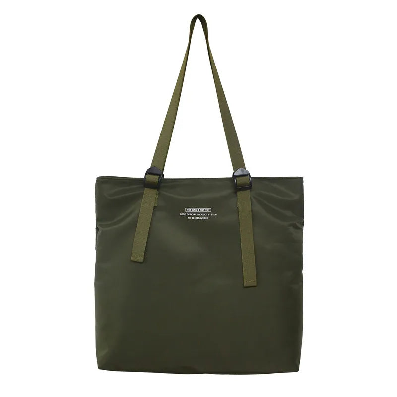 Vintage Nylon Shoulder Bag for Women Men Waterproof Tote