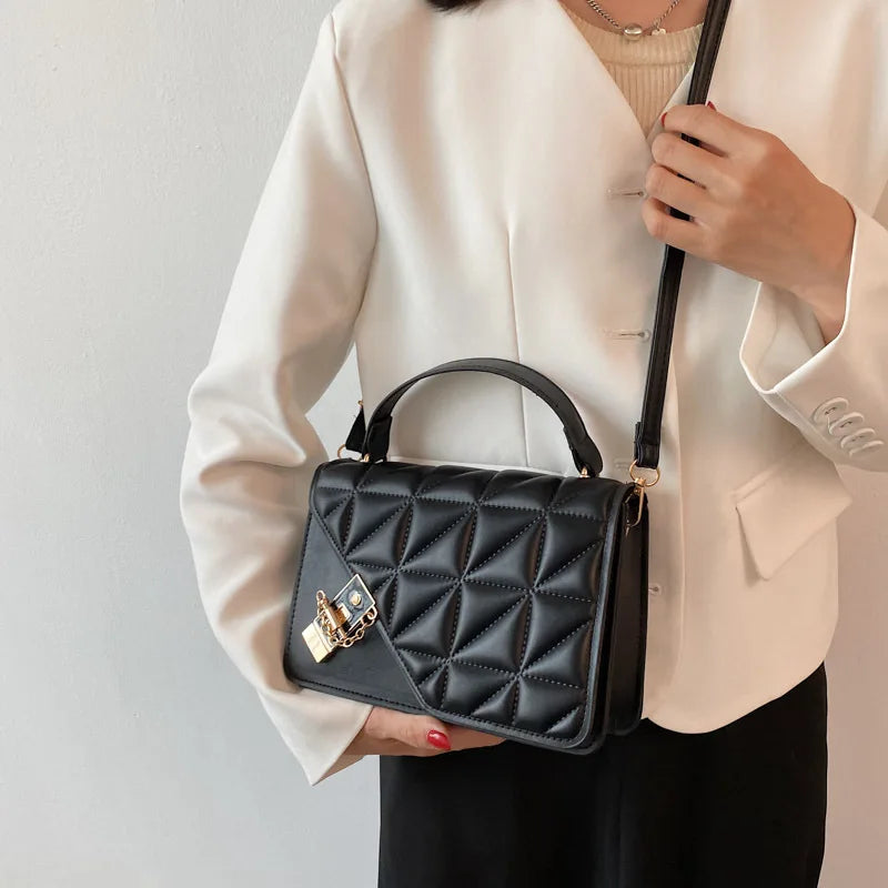 Retro Rhomboid Shoulder Bag for Women