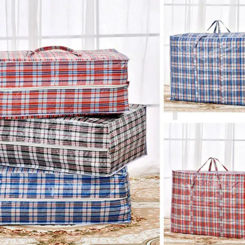 Reusable Plastic Jumbo Laundry Zipped Large Strong Storage Bag