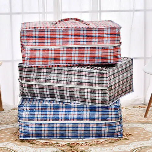 Reusable Plastic Jumbo Laundry Zipped Large Strong Storage Bag