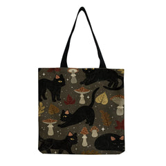 Foldable Cat Print Shopper Bag Eco Tote