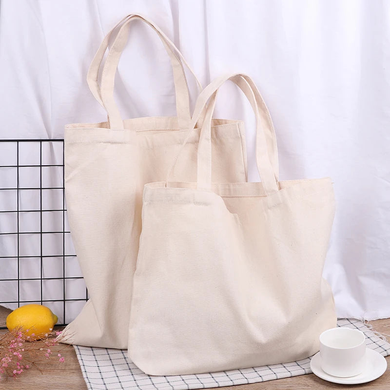 Canvas Tote Bag Women Shoulder Handbag Travel Washable