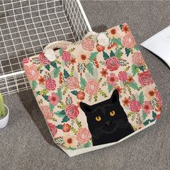 Floral Print Shoulder Bag Women Handbags Reusable Shopping Bags