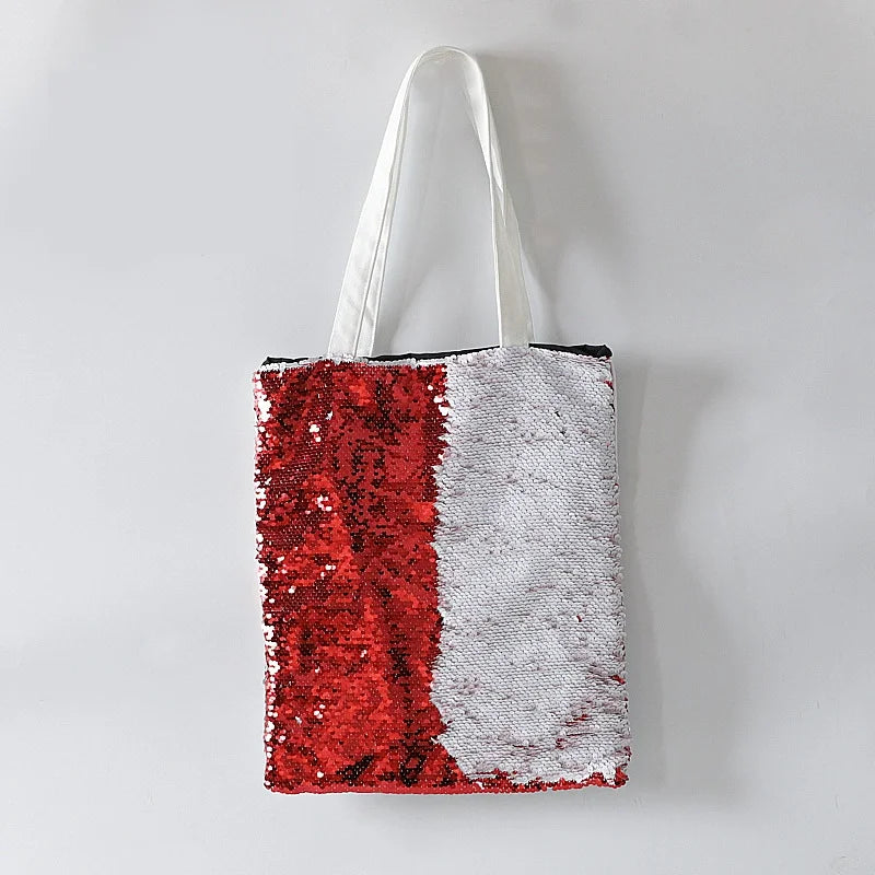 Magic Sequin Tote Single-Shoulder Bag for Sublimation Printing