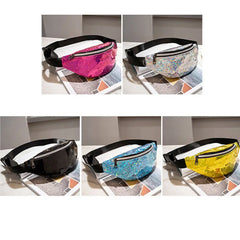 Sequins Glitter Waist Bag for Women Girls Fanny Pack Pouch Hip Purse Satchel