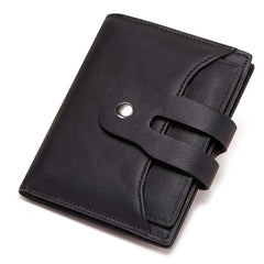 RFID Cow Leather Wallet Men Short Purse Male Slim Portomonee Small Min Walet