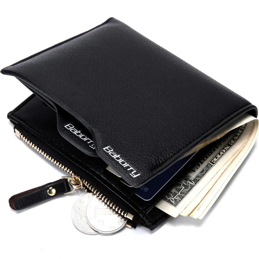 RFID Men's Wallet Slim Money Bag Short Small Thin Boys Purse