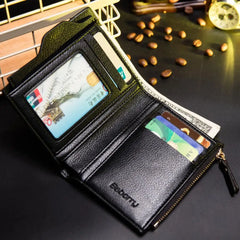 RFID Men's Wallet Slim Money Bag Short Small Thin Boys Purse