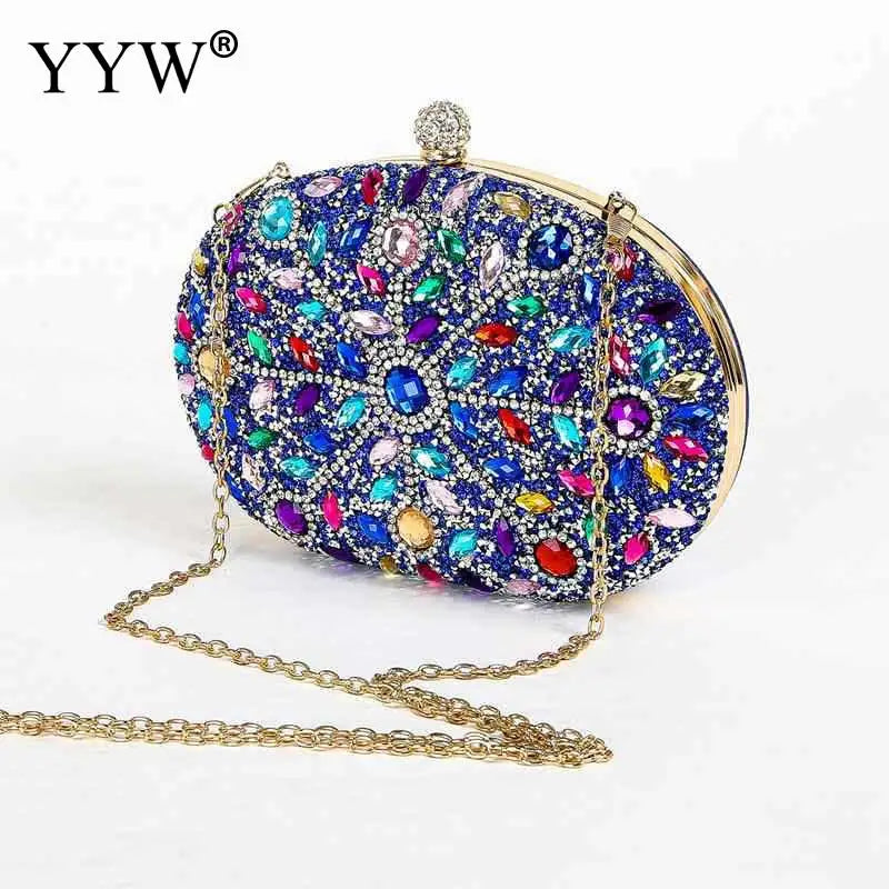 Crystal Clutch Purses for Women Evening Bags Gemstone Clutch