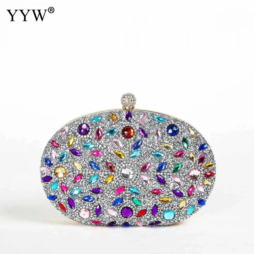 Crystal Clutch Purses for Women Evening Bags Gemstone Clutch