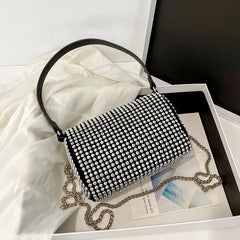 Rhinestone Diamond Chain Crossbody Bag Women Messenger Clutch Purse