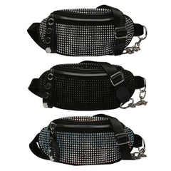 Sparkling Rhinestone Chain Crossbody Bag for Women