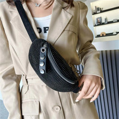 Sparkling Rhinestone Chain Crossbody Bag for Women