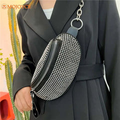 Rhinestone Fanny Waist Bag Chain Shoulder Bum Belt Phone Purse