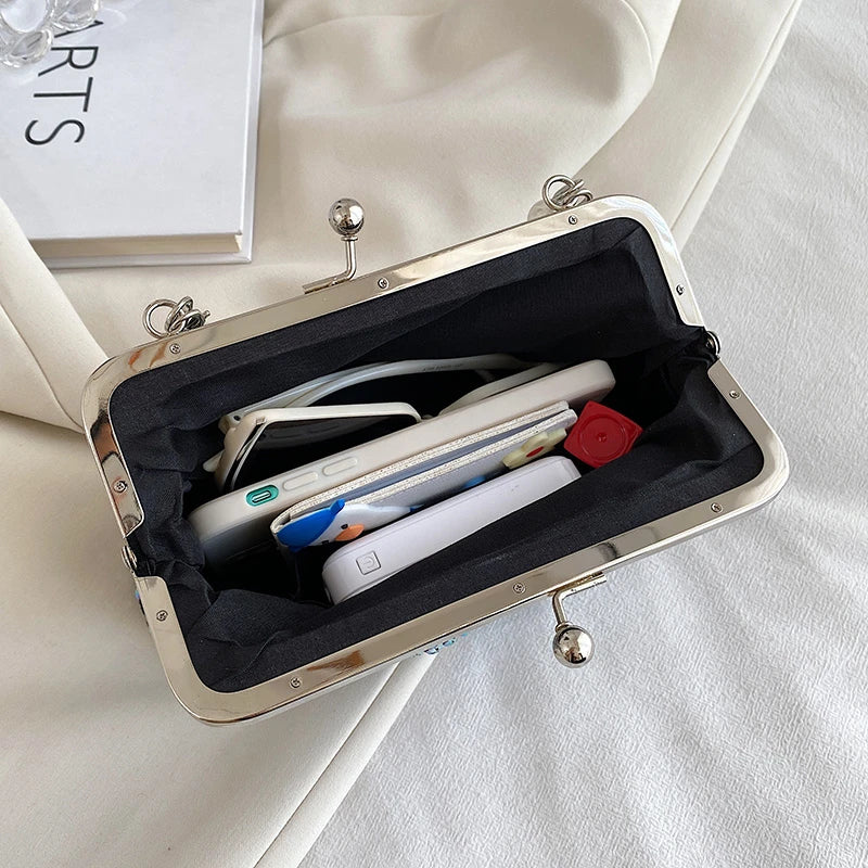 Crystal Crossbody Bag Chain Mini Waist bag Purses