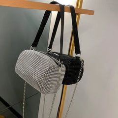 Rhinestone Large Capacity Crossbody Bag