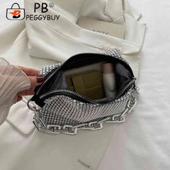 Rhinestones Evening Clutch Bag Beaded Diamonds Dinner Party Wedding Purses Women