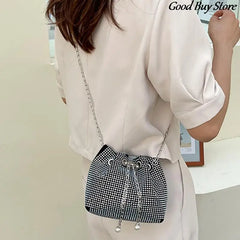 Silver Crystal Evening Clutch Bag for Women Party Wedding Purse