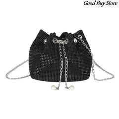 Silver Crystal Evening Clutch Bag for Women Party Wedding Purse