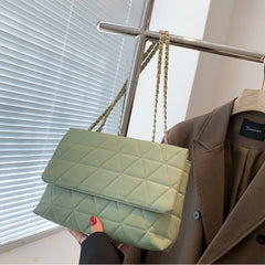 Rhomb Chain Women Shoulder Bags Crossbody Bags Pu Leather Handbags High Bags