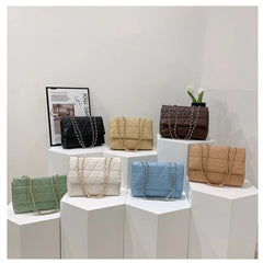 Rhomb Chain Women Shoulder Bags Crossbody Bags Pu Leather Handbags High Bags