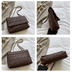 Rhomb Chain Women Shoulder Bags Crossbody Bags Pu Leather Handbags High Bags
