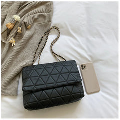 Rhomb Chain Women Shoulder Bags Crossbody Bags Pu Leather Handbags High Bags