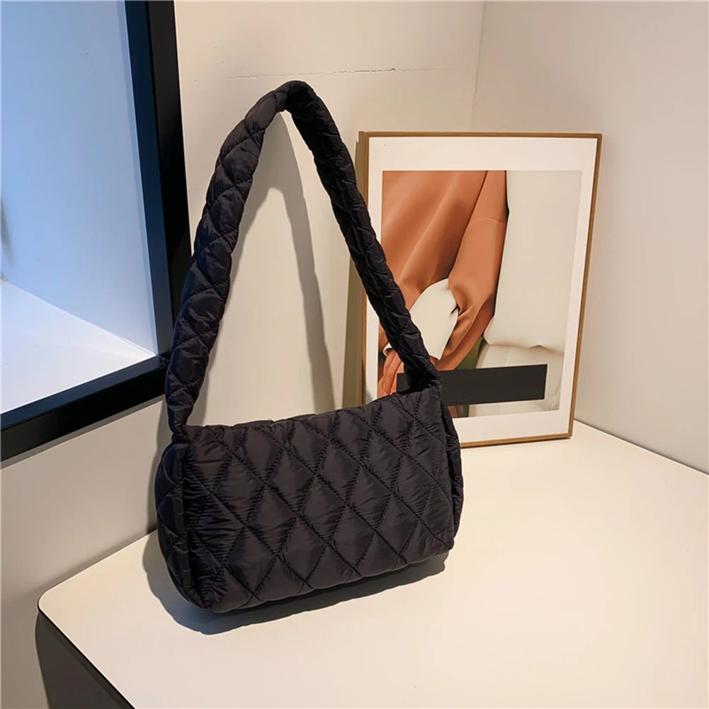 Embroidery Thread Underarm Bag Autumn Winter Solid
