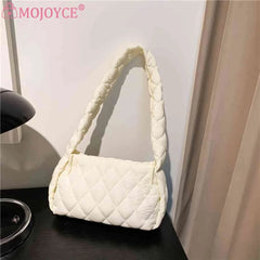 Embroidery Thread Underarm Bag Autumn Winter Solid