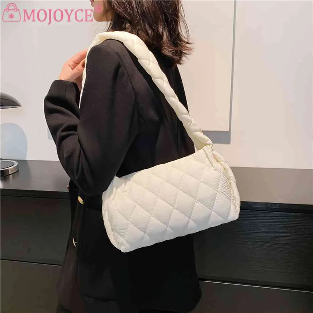Embroidery Thread Underarm Bag Autumn Winter Solid