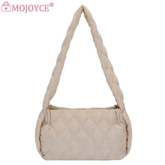 Embroidery Thread Underarm Bag Autumn Winter Solid