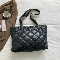 Rhombic Lattice Ladies Handbags Large Capacity Women Shoulder Bag Quilted