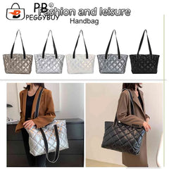 Rhombic Lattice Shoulder Bag Large Capacity Women Female Hand Bag