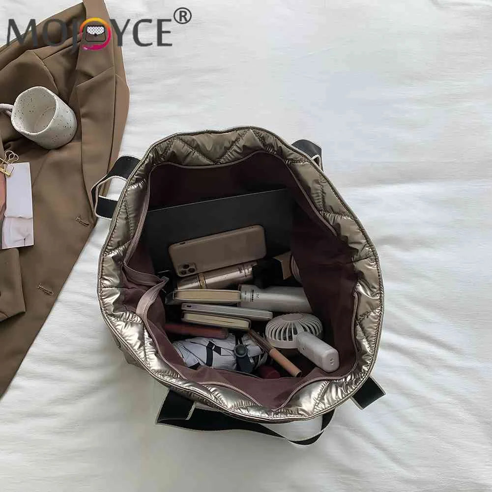 Rhombic Lattice Shoulder Bag Large Capacity Women Hand Bag Quilted Lightweight