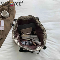 Rhombic Lattice Shoulder Bag Large Capacity Women Hand Bag Quilted Lightweight