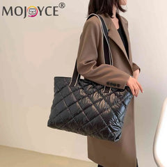 Rhombic Lattice Shoulder Bag Large Capacity Women Hand Bag Quilted Lightweight