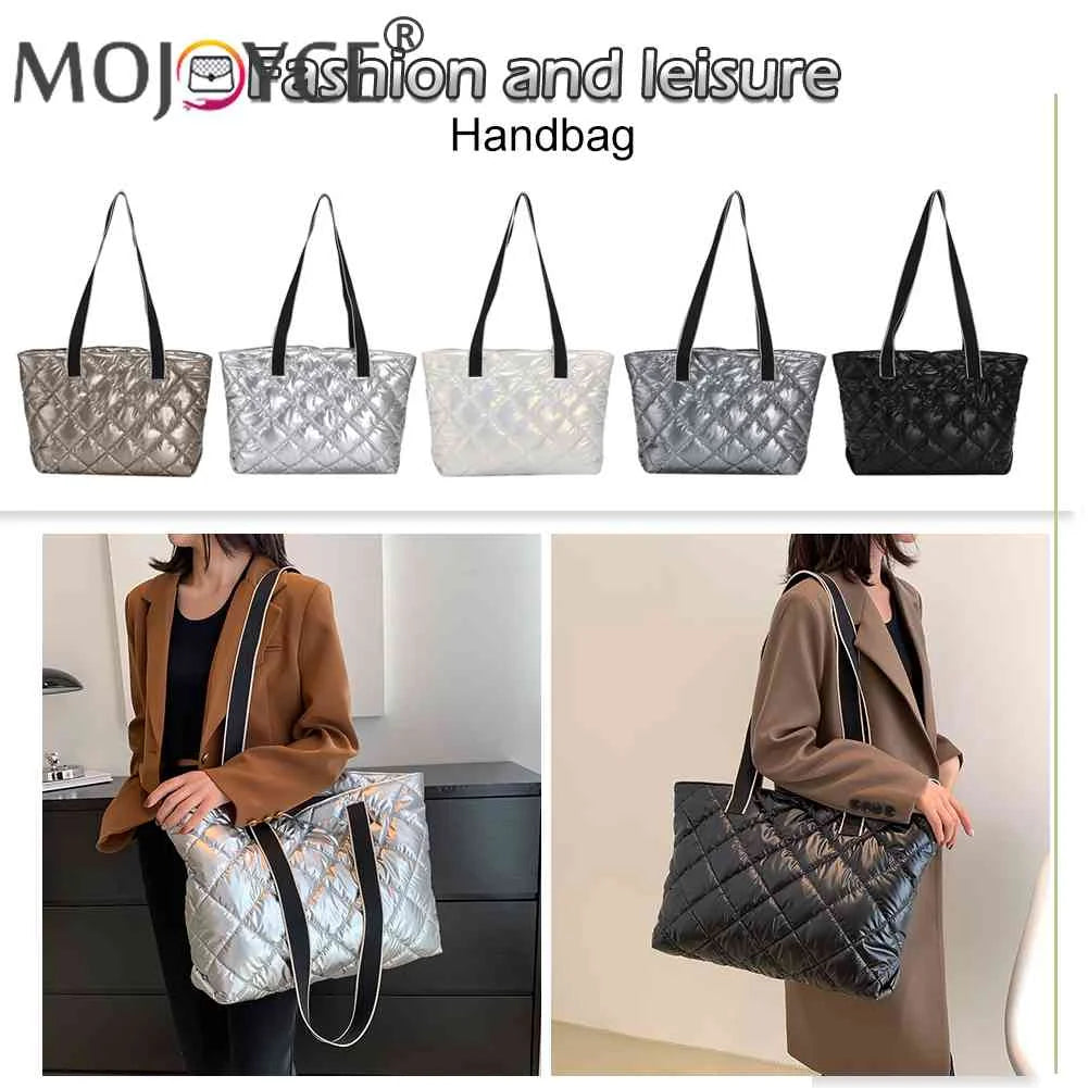 Rhombic Lattice Shoulder Bag Large Capacity Women Hand Bag Quilted Lightweight