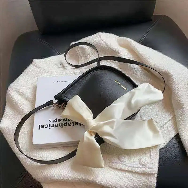 Ribbon Bow Shoulder Bags Young Style Summer Autumn Cross-Body Handbags