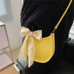 Ribbon Bow Shoulder Bags Young Style Summer Autumn Cross-Body Handbags