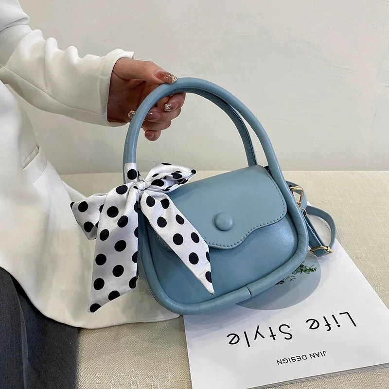 Ribbon Handbag Western Style One-shoulder Messenger Bag